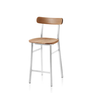 Emeco Utility Stool Chair Emeco Counter Height Hand Brushed White Oak