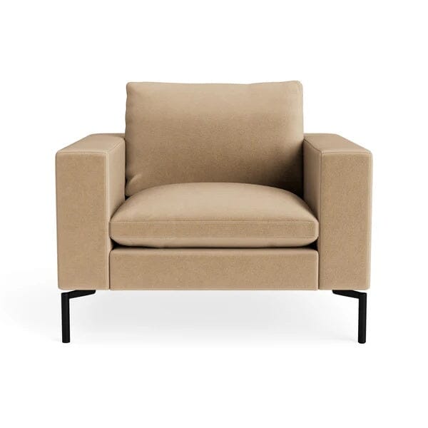New Standard Lounge Chair lounge chair BluDot Camel Velvet - Black Legs
