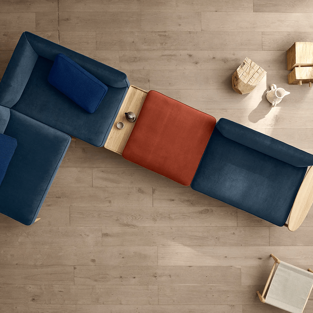 E350 Embrace Footstool - w/ Table Section Footstool Carl Hansen