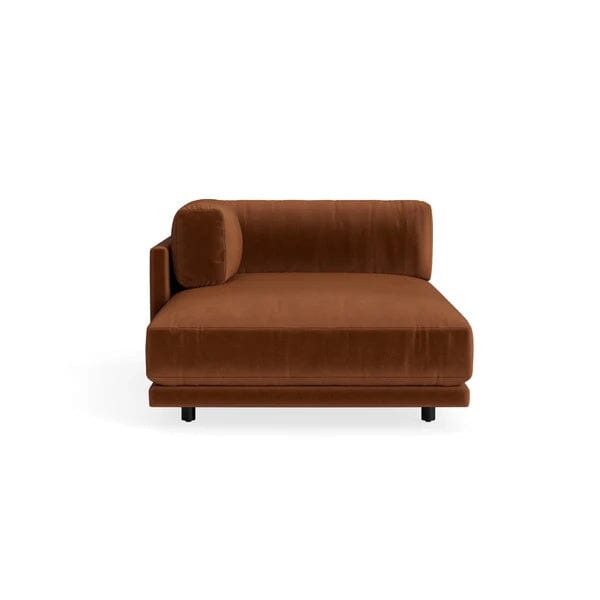 Sunday Chaise Chaise Longue BluDot Left Arm Copper Velvet