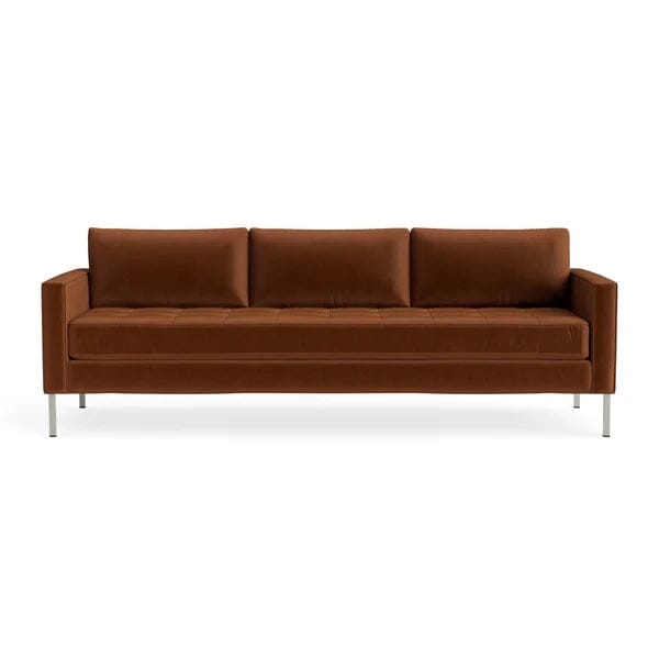 Paramount 95" Sofa Sofa BluDot Copper Velvet Stainless Steel