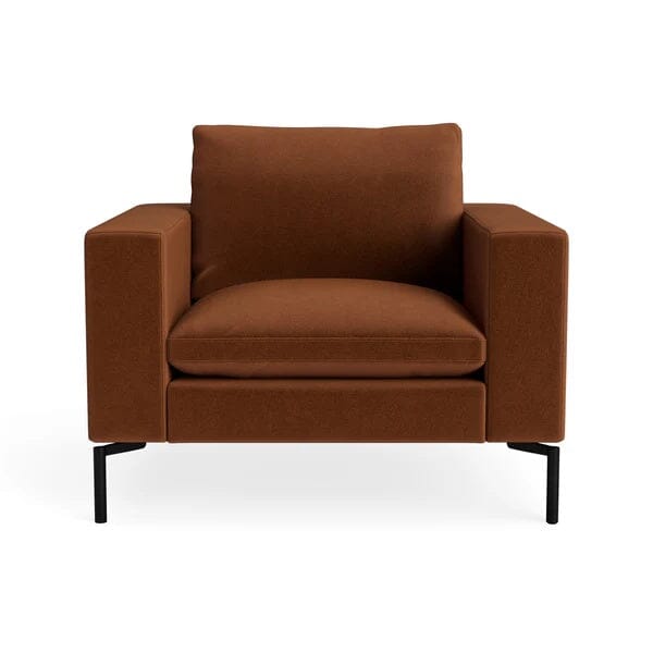 New Standard Lounge Chair lounge chair BluDot Copper Velvet - Black Legs