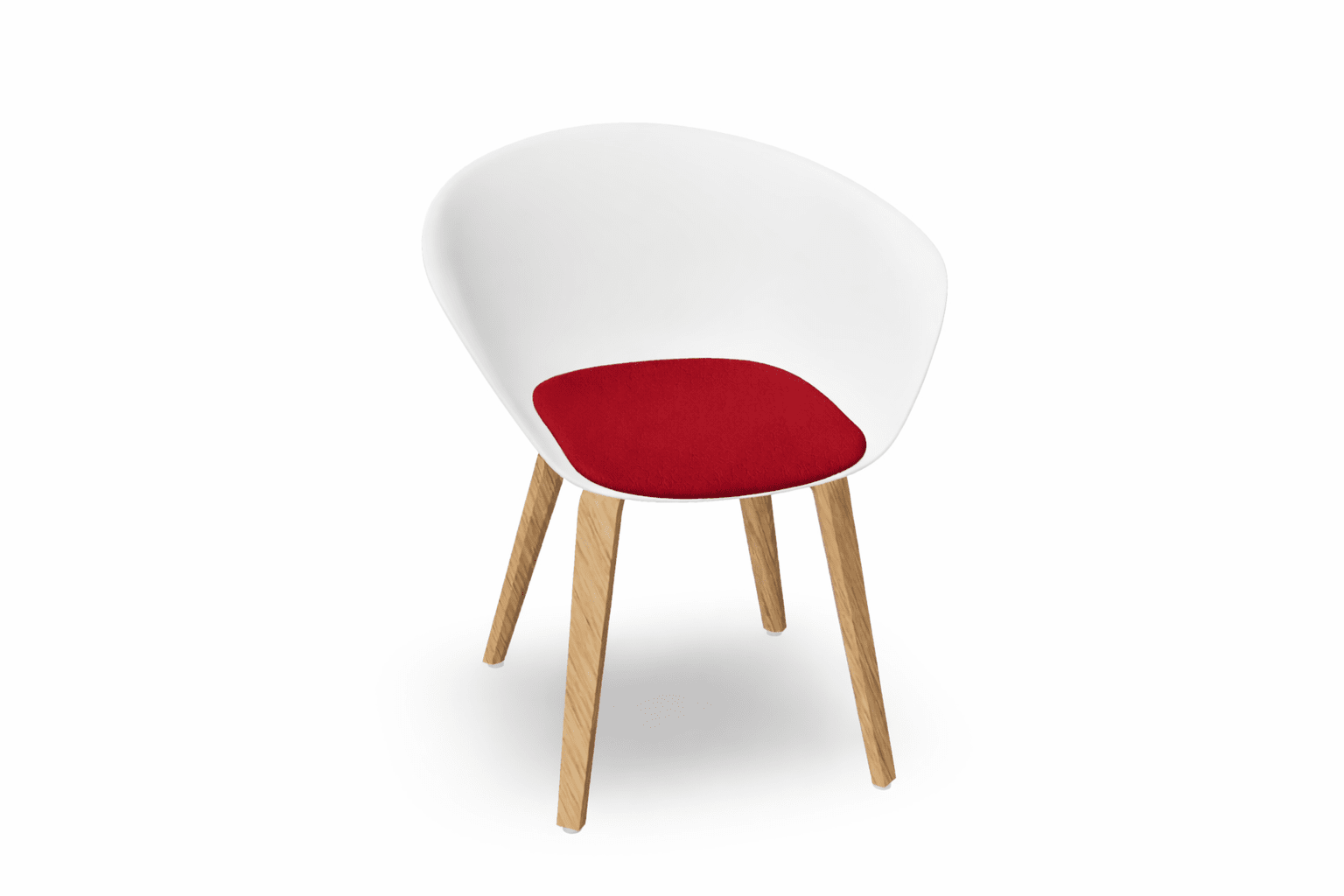 Duna 02 Wood Leg Chair With Seat Cushion Chairs Arper