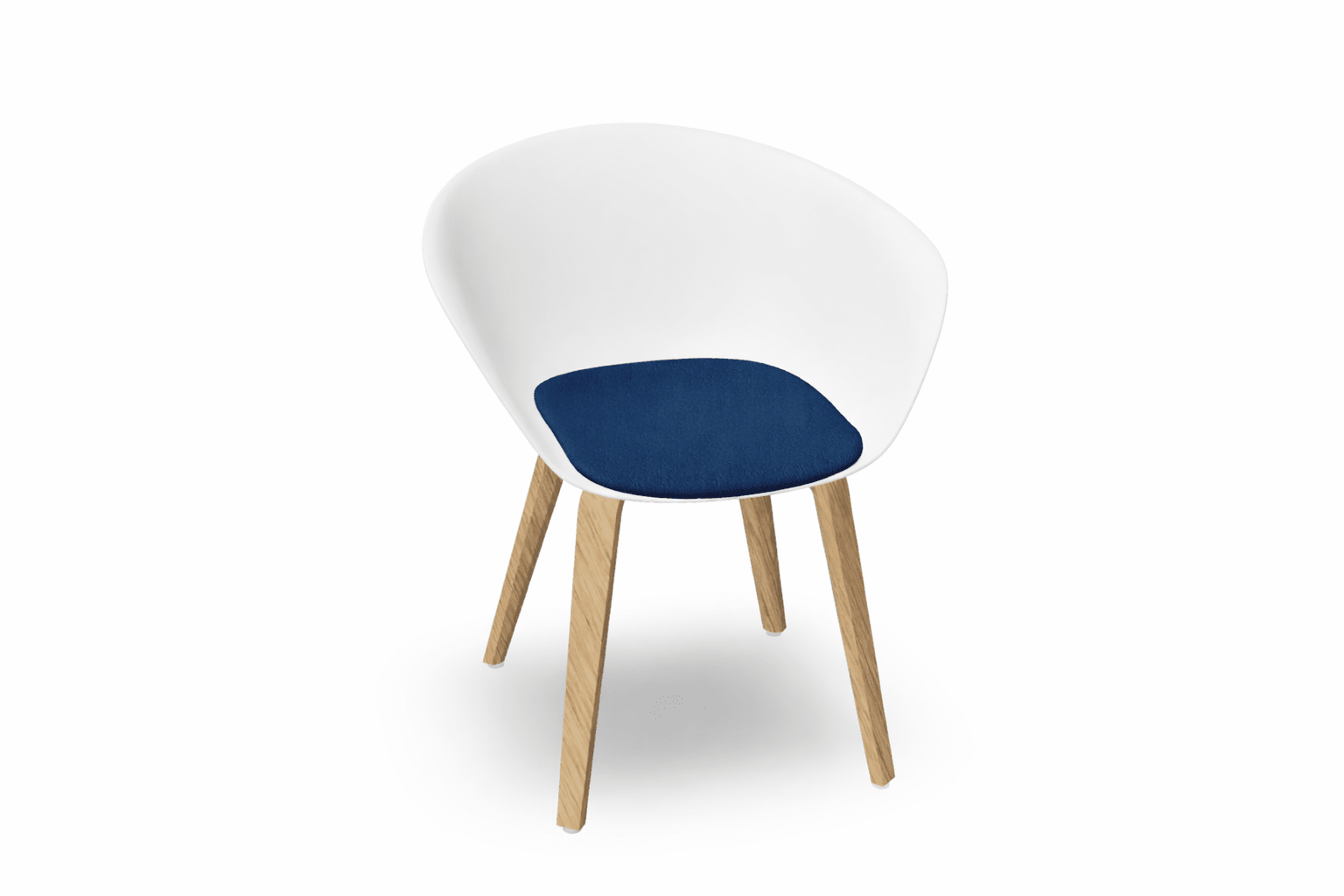Duna 02 Wood Leg Chair With Seat Cushion Chairs Arper