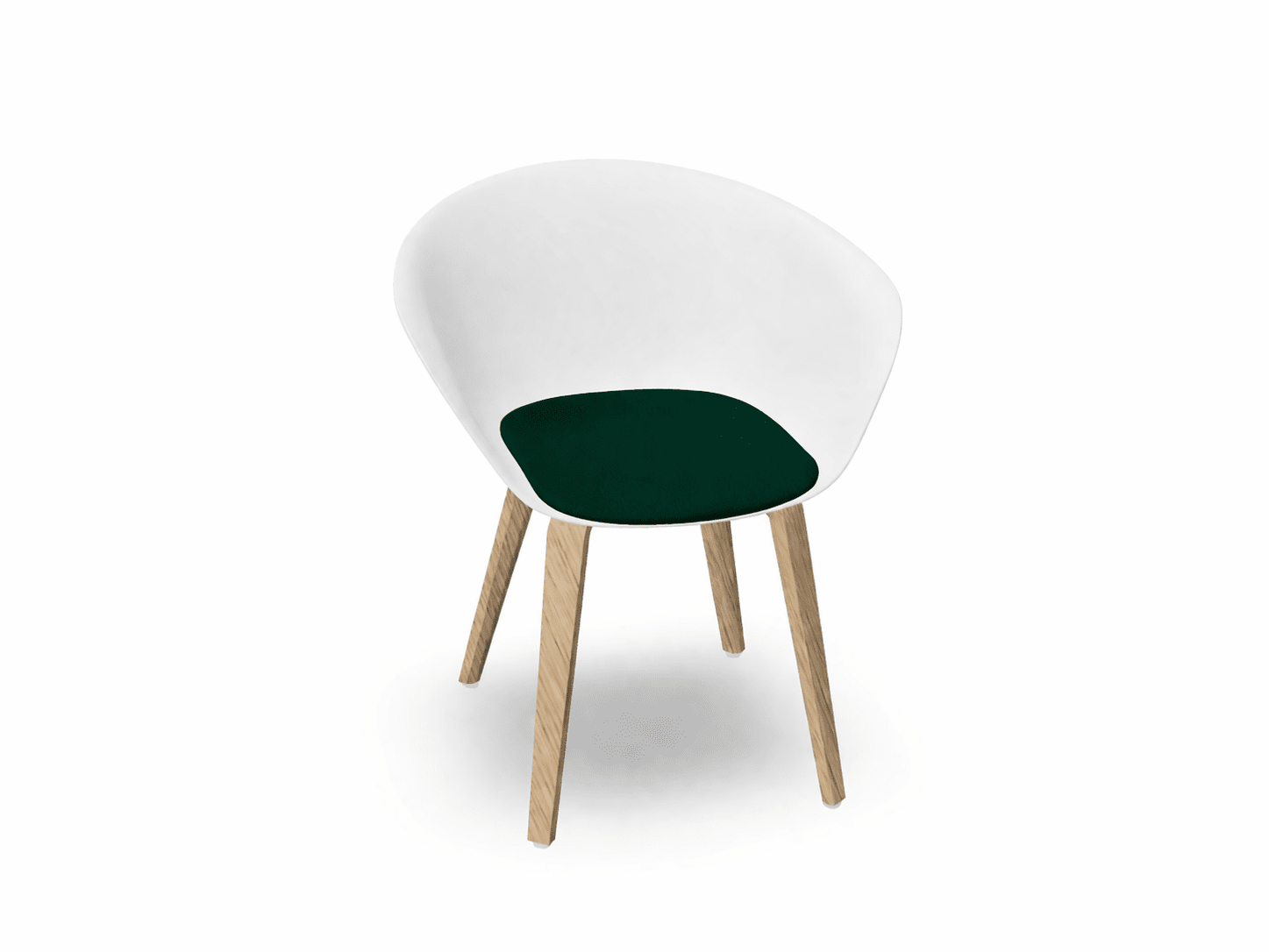 Duna 02 Wood Leg Chair With Seat Cushion Chairs Arper