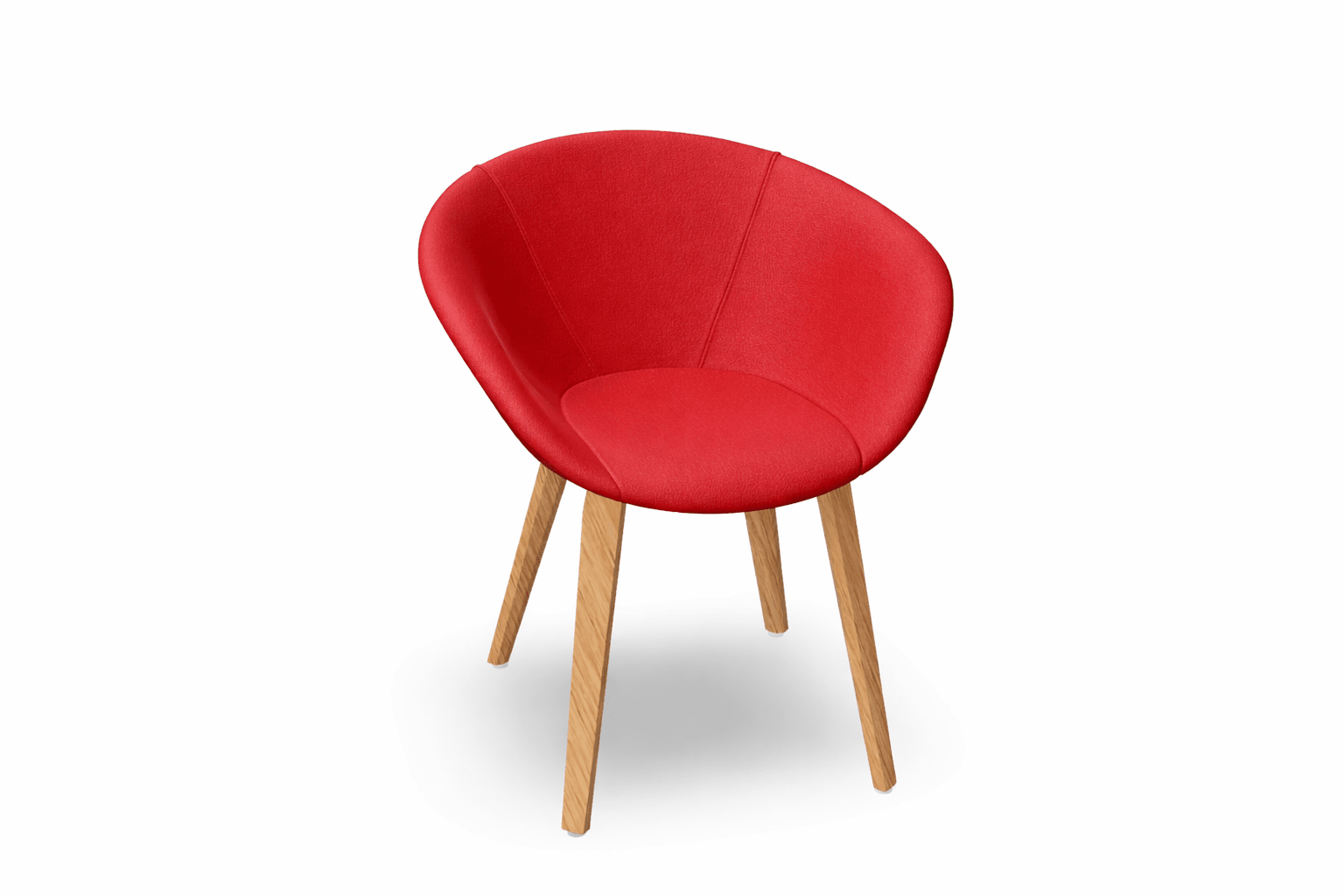 Duna 02 Wood Leg Chair With Front Upholstery Chairs Arper