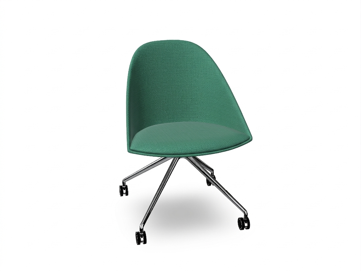 Cila Fully Upholtered Chair With Fixed Trestle Base