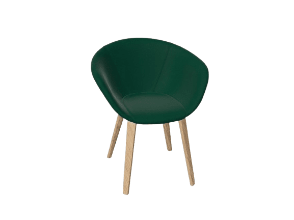 Duna 02 Wood Leg Chair With Front Upholstery Chairs Arper