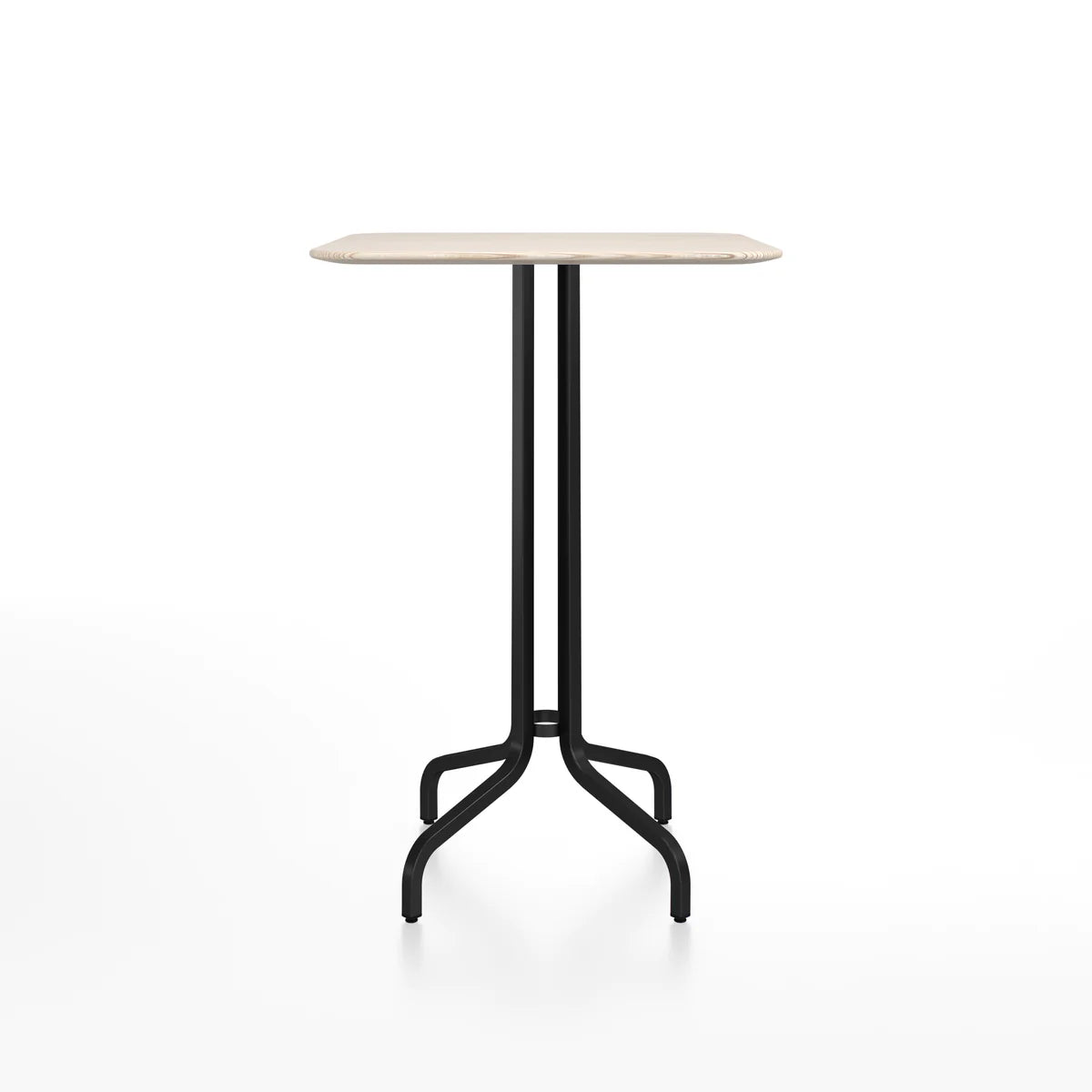 Emeco 1 Inch Bar Table - Rectangular Top bar seating Emeco Black Powder Coated Ash Wood