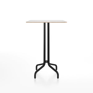 Emeco 1 Inch Bar Table - Rectangular Top bar seating Emeco Black Powder Coated White Laminate Plywood 