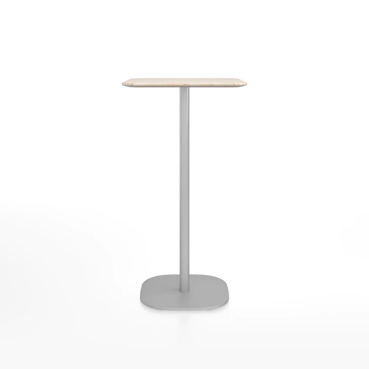 Emeco 2 Inch Flat Base Bar Height Table - Rectangular Top Coffee table Emeco Hand Brushed Ash Wood