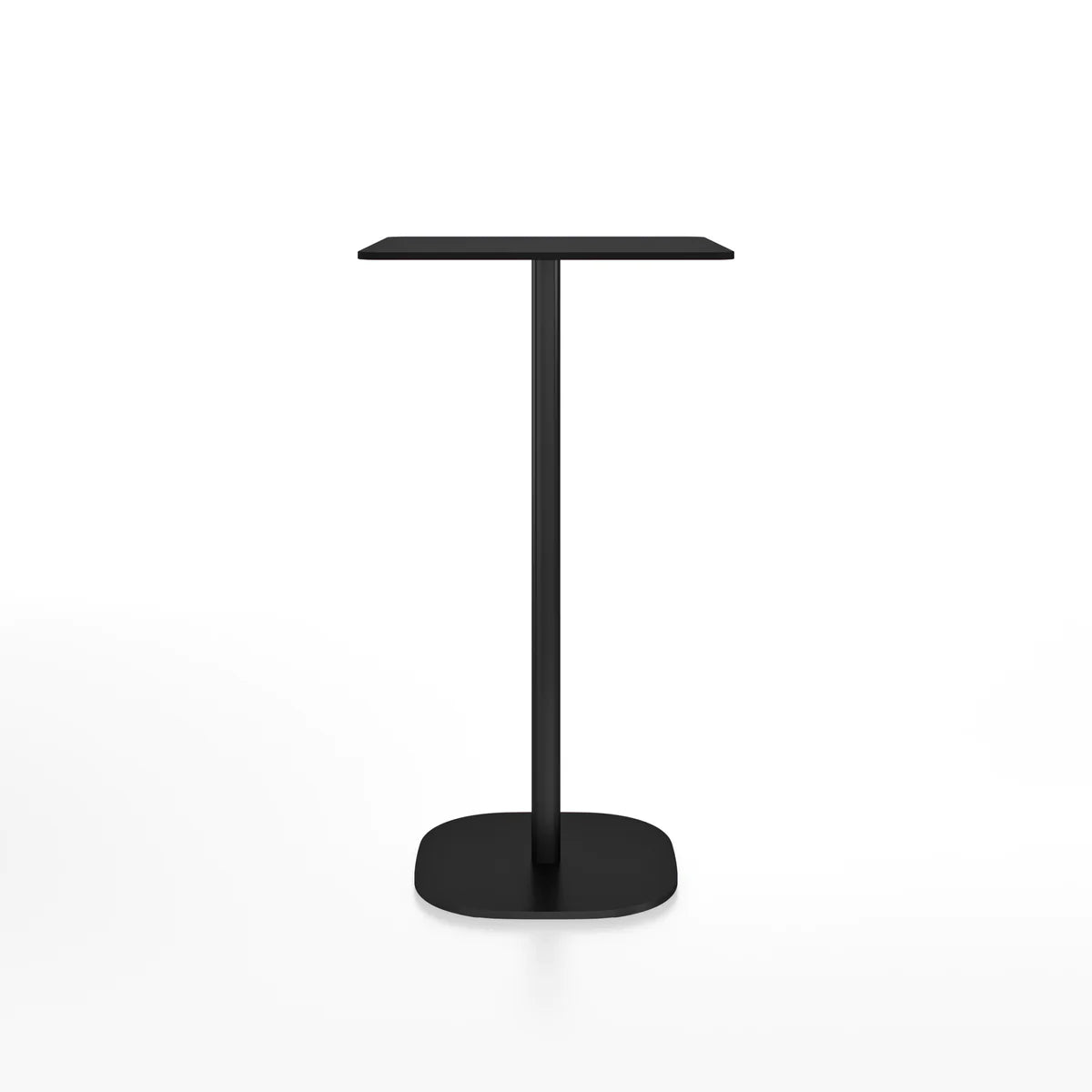 Emeco 2 Inch Flat Base Bar Height Table - Rectangular Top Coffee table Emeco Black Powder Coated Aluminum Black HPL