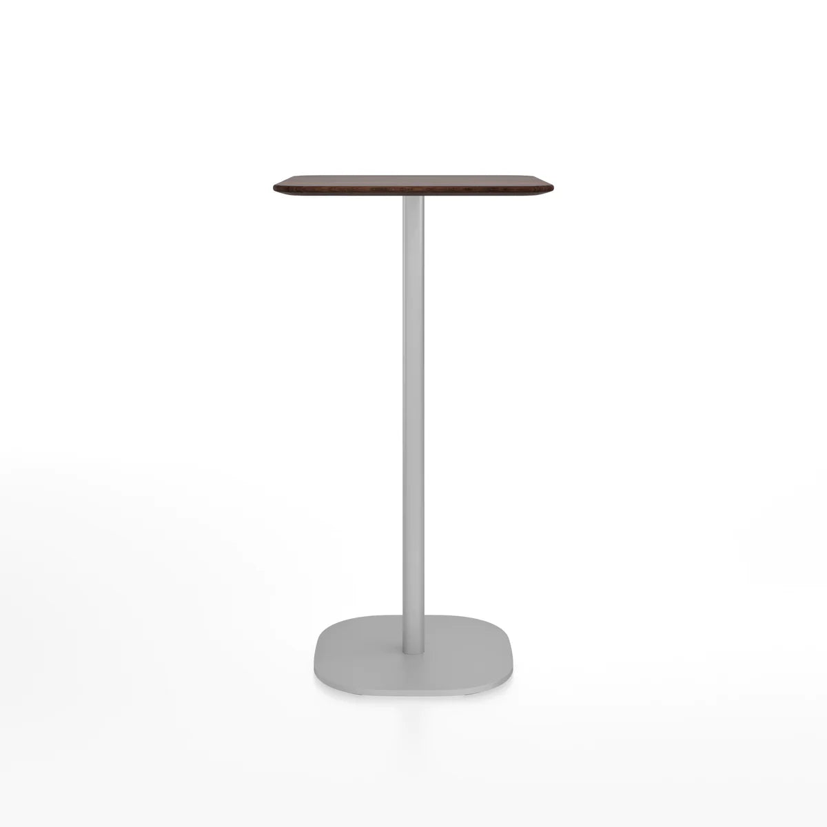 Emeco 2 Inch Flat Base Bar Height Table - Rectangular Top Coffee table Emeco Hand Brushed Walnut Wood