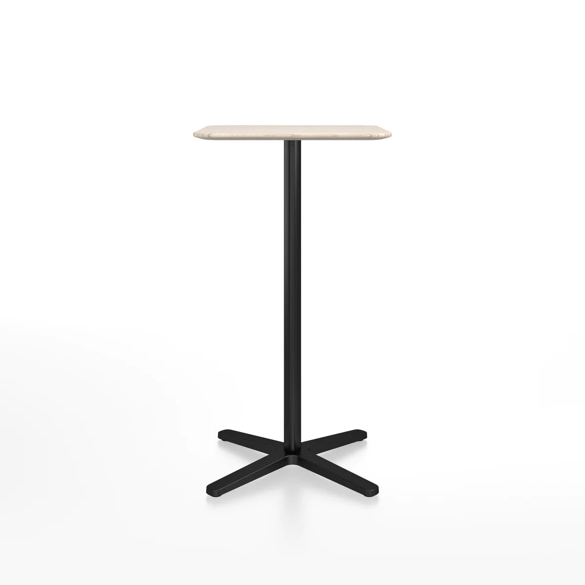 Emeco 2 Inch X Base Bar Table - Rectangular bar seating Emeco Black Powder Coated Ash