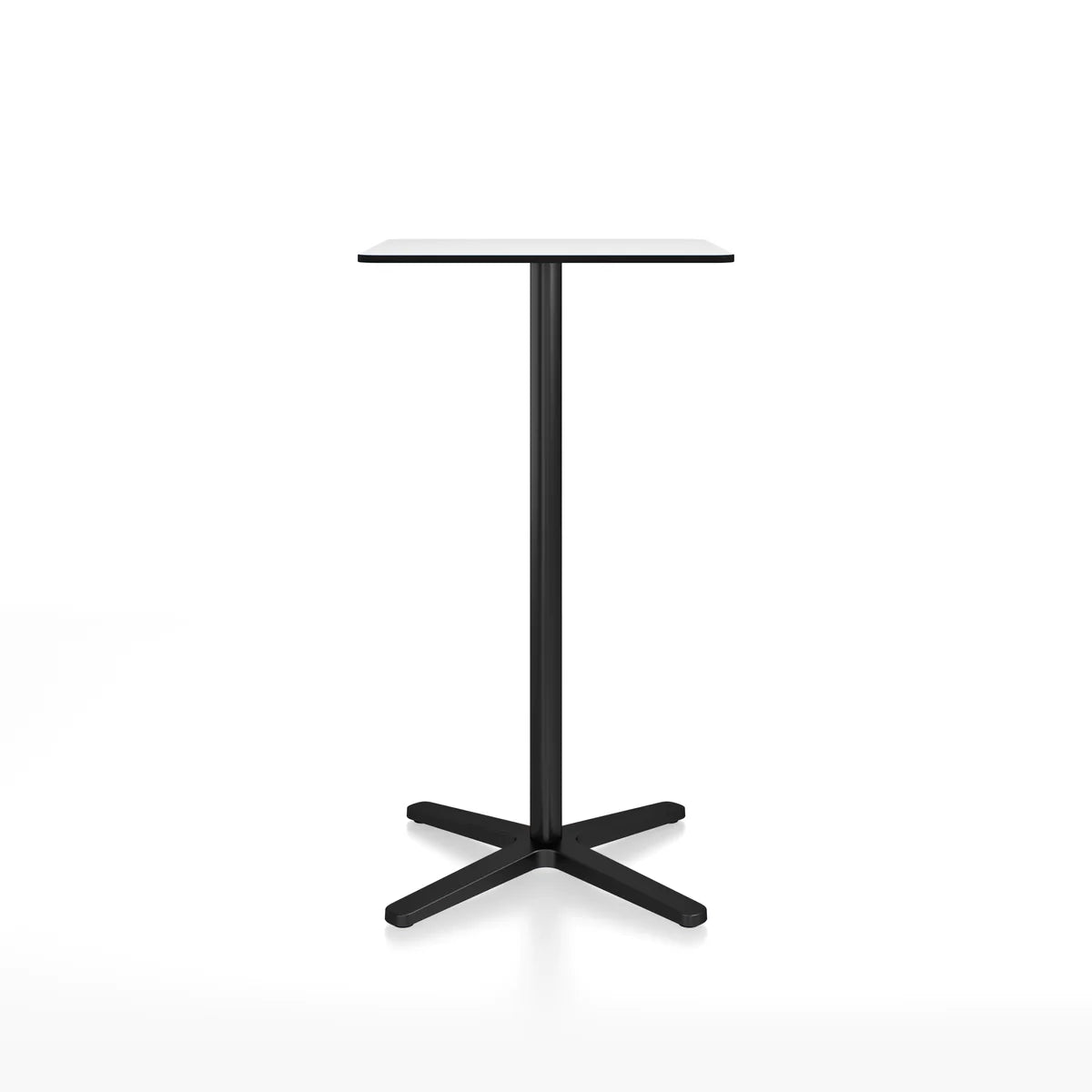 Emeco 2 Inch X Base Bar Table - Rectangular bar seating Emeco Black Powder Coated White HPL