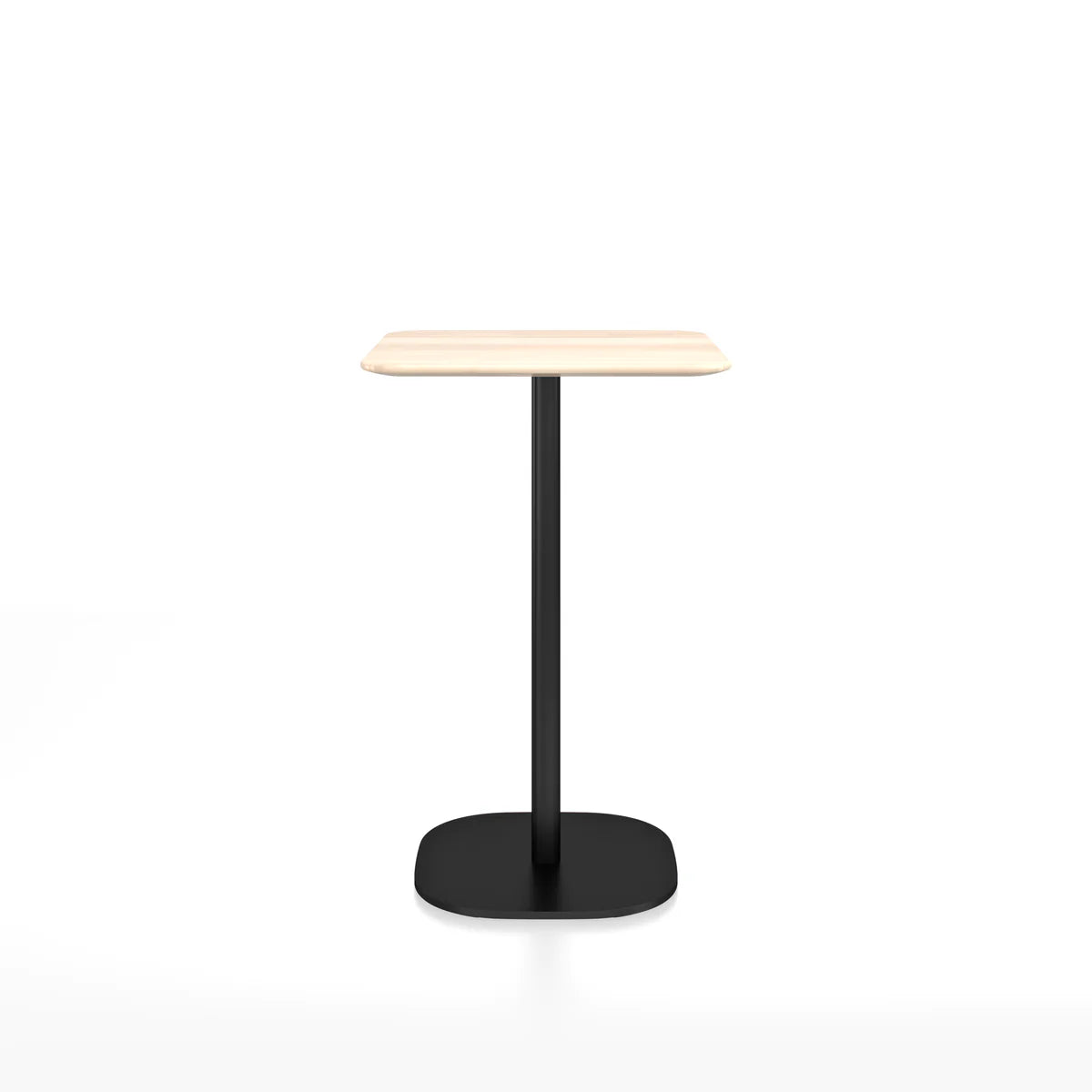 Emeco 2 Inch Flat Base Counter Height Table - Rectangular Top Coffee table Emeco Black Powder Coated Accoya Wood