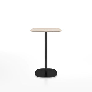 Emeco 2 Inch Flat Base Counter Height Table - Rectangular Top Coffee table Emeco Black Powder Coated Ash Wood 