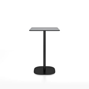 Emeco 2 Inch Flat Base Counter Height Table - Rectangular Top Coffee table Emeco Black Powder Coated Gray HPL 
