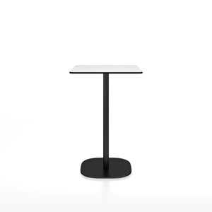 Emeco 2 Inch Flat Base Counter Height Table - Rectangular Top Coffee table Emeco Black Powder Coated White HPL 