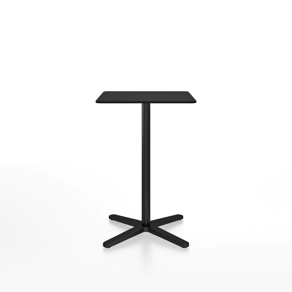 Emeco 2 Inch X Base Counter Table - Rectangular bar seating Emeco Black Powder Coated Black HPL