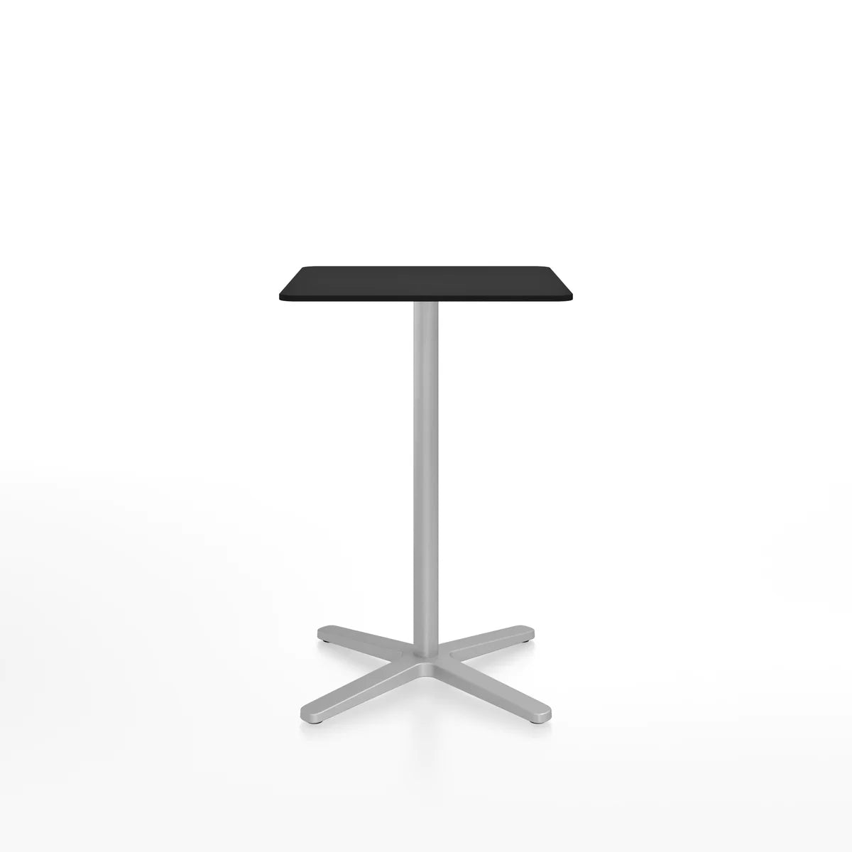 Emeco 2 Inch X Base Counter Table - Rectangular bar seating Emeco Silver Powder Coated Black HPL