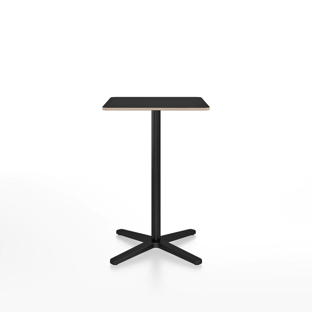Emeco 2 Inch X Base Counter Table - Rectangular bar seating Emeco Black Powder Coated Black Laminate Plywood