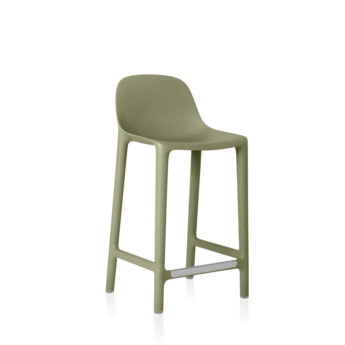 Emeco Broom Stool bar seating Emeco Counter: 24" Sage Green