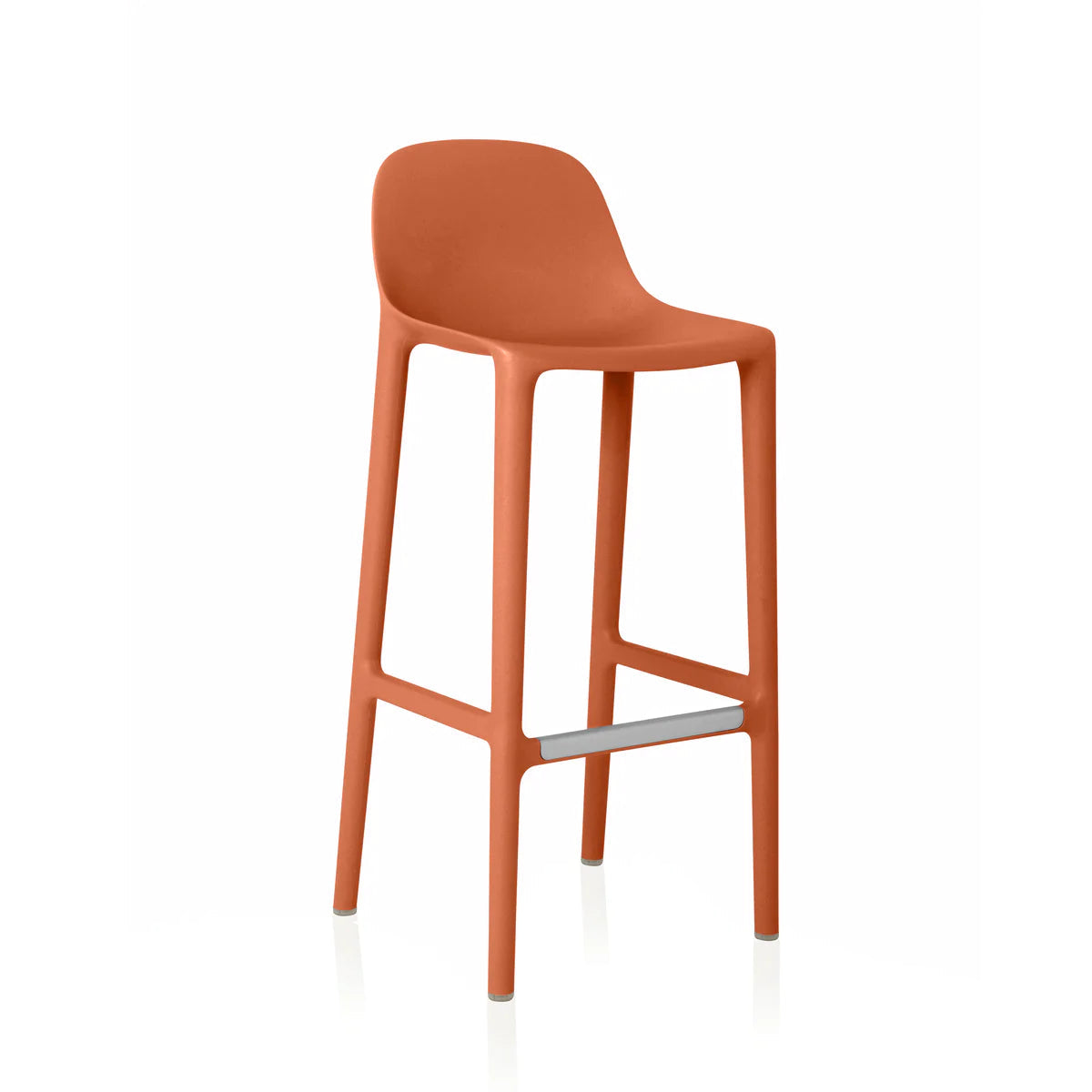 Emeco Broom Stool bar seating Emeco Bar: 30" Terracotta Orange