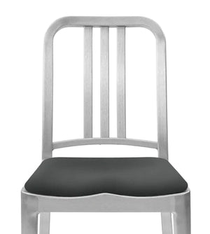 Emeco Heritage Stacking Chair Side/Dining Emeco Hand Brushed Leather Alternative Black +$180 No Glides