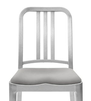 Emeco Heritage Stacking Chair Side/Dining Emeco Hand Brushed Fabric Light Grey +$180 Hard plastic glides for carpet (set of 4) +$20