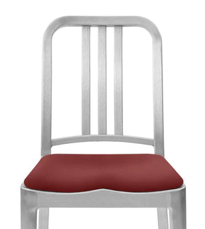 Emeco Navy Bar Stool With Arms Side/Dining Emeco Hand Brushed Fabric Dark Red +$180 No Glides