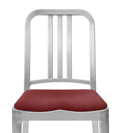Emeco Hudson Rocking Chair With Arms Side/Dining Emeco Hand Brushed Fabric Dark Red +$180