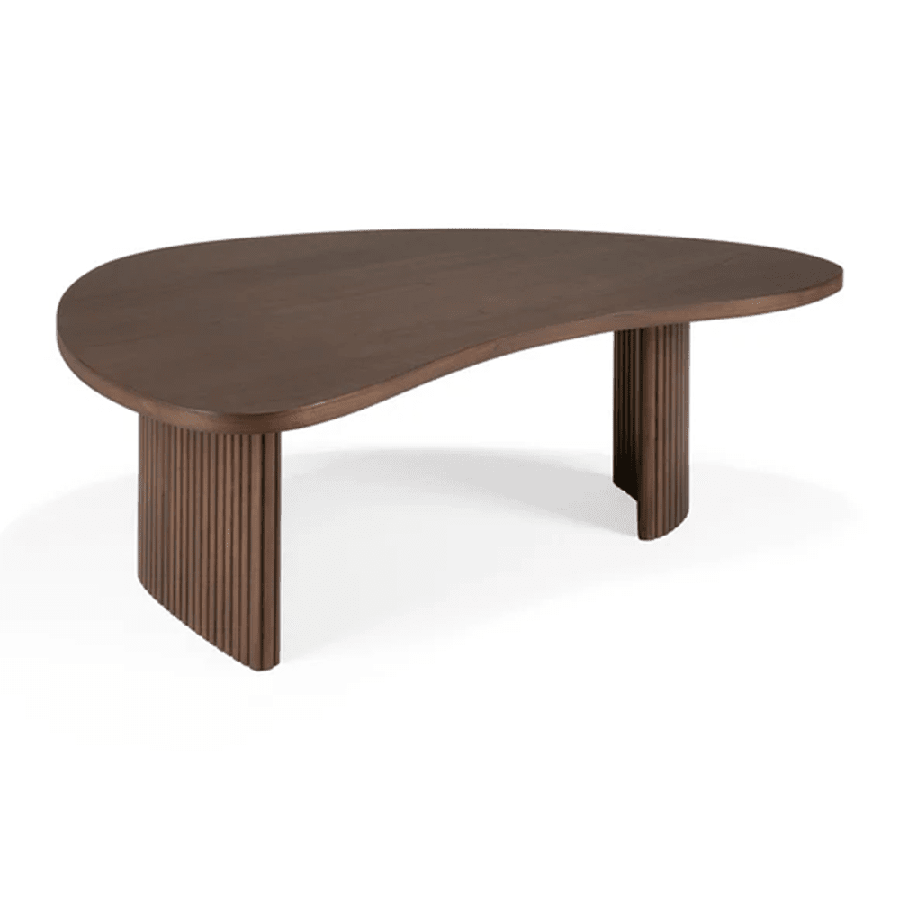 Boomerang Coffee Table Coffee Tables Ethnicraft Small Brown Teak