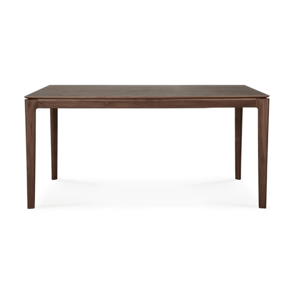 Brown Oak and Teak Dining Table Dining Tables Ethnicraft 63 In Width Brown Teak