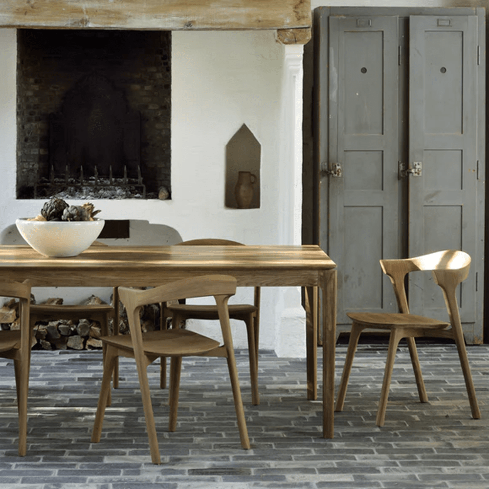 Brown Oak and Teak Dining Table Dining Tables Ethnicraft