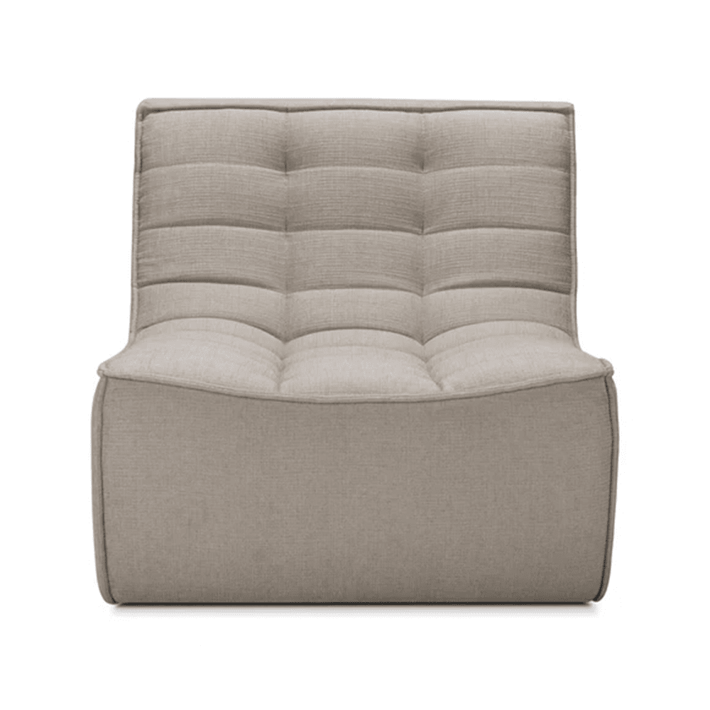 N701 - 1 Seater Sofa Module Sofa Ethnicraft Ecru Eco Fabric