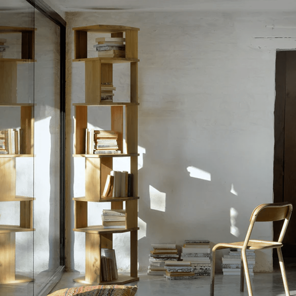 Oak Stairs Column Book Shelf Ethnicraft