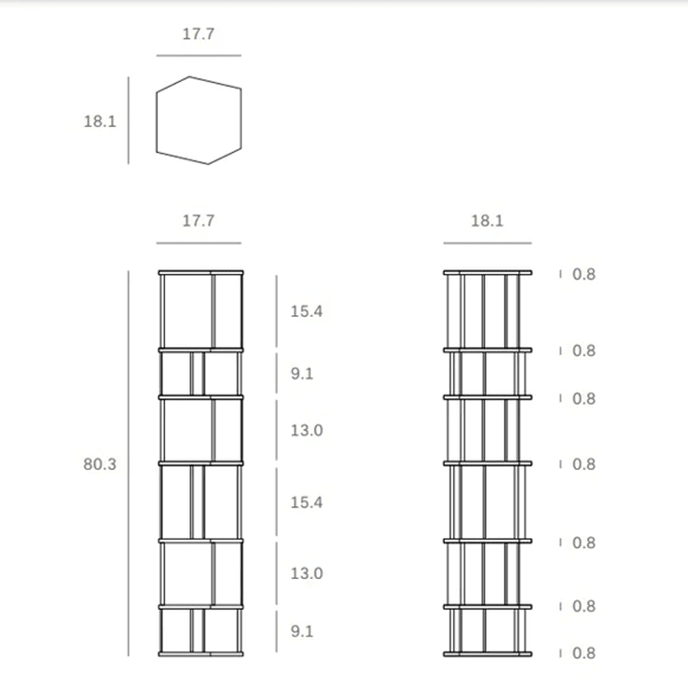 Oak Stairs Column Book Shelf Ethnicraft