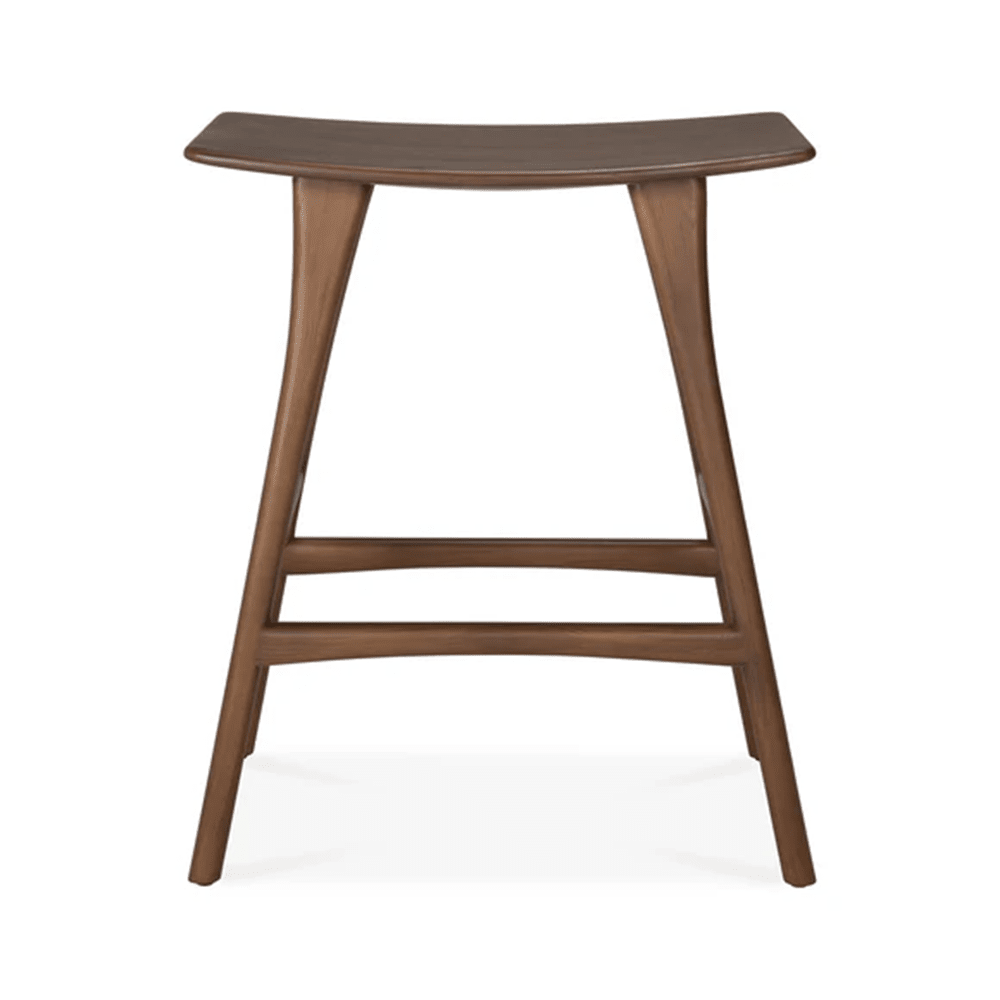 Osso Stool Stools Ethnicraft Brown Teak / Varnished Counter