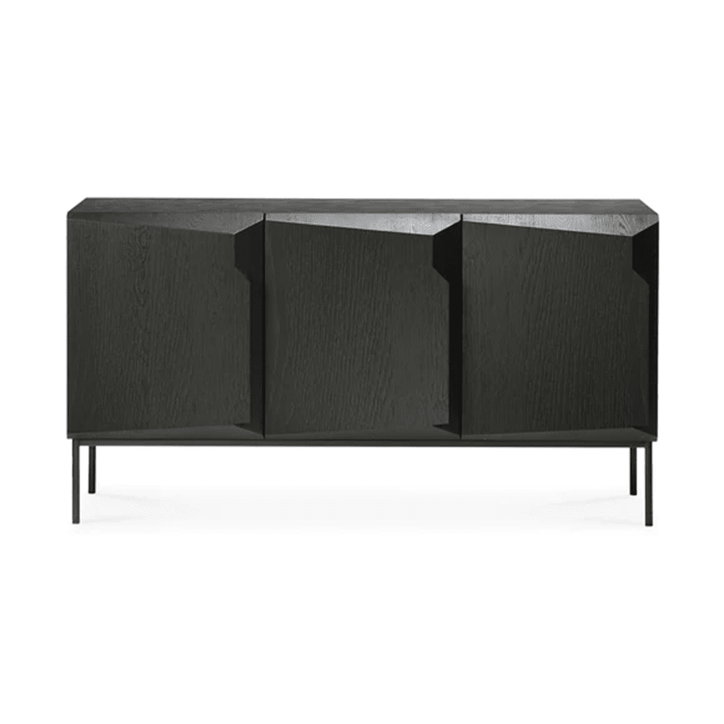 Stairs Sideboard Sideboard Ethnicraft Oak Black 3 doors