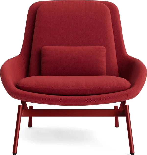 Field Lounge Chair lounge chair BluDot Maharam Mode in Kermes w/ Carmine base
