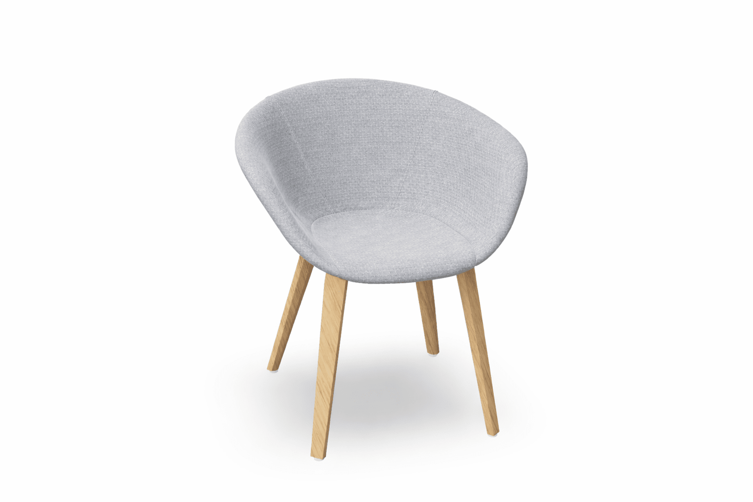 Duna 02 Wood Leg Chair With Front Upholstery Chairs Arper