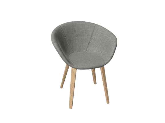 Duna 02 Wood Leg Chair With Front Upholstery Chairs Arper