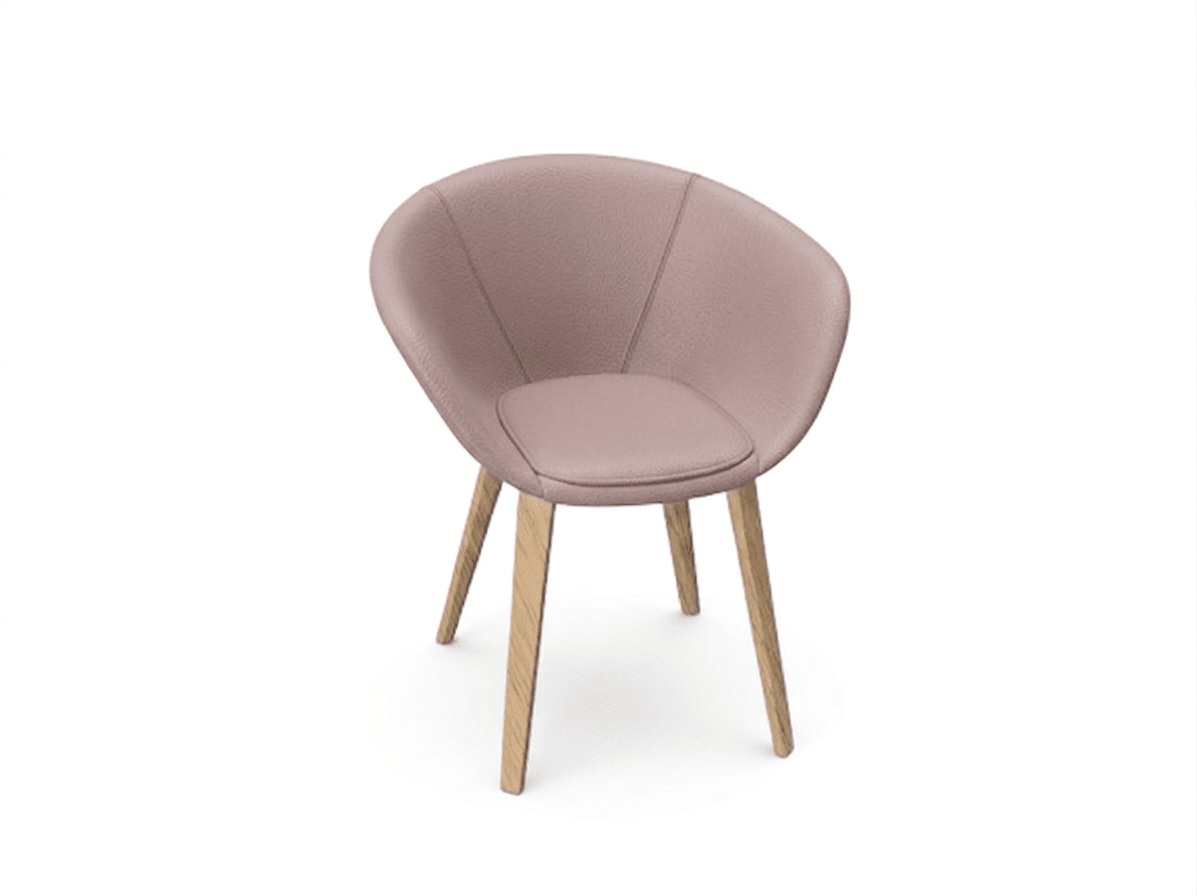 Duna 02 Wood Leg Chair With Front Upholstery Chairs Arper