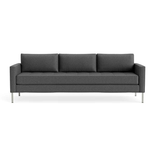 Paramount 95" Sofa Sofa BluDot Gabro Grey Stainless Steel