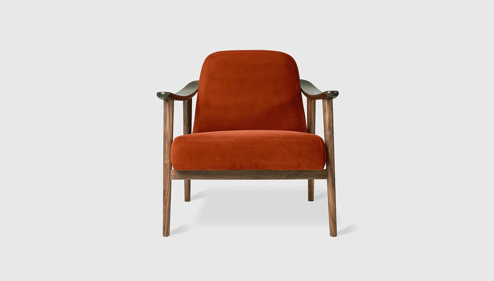 Baltic Chair Chair Gus Modern Velvet Russet Classic walnut
