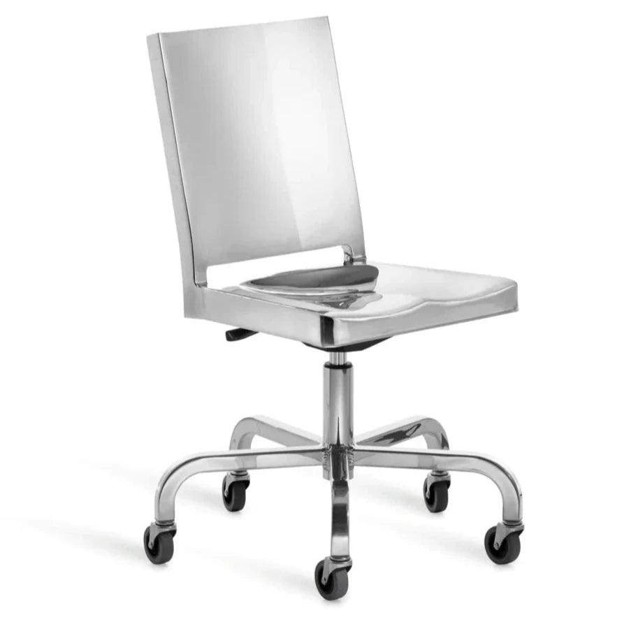 Emeco Hudson Swivel Chair Side/Dining Emeco Hand Polished No Seat Pad