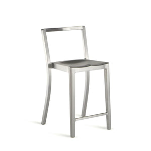 Emeco Icon Counter Stool Side/Dining Emeco Hand Brushed No Seat Pad No Glides