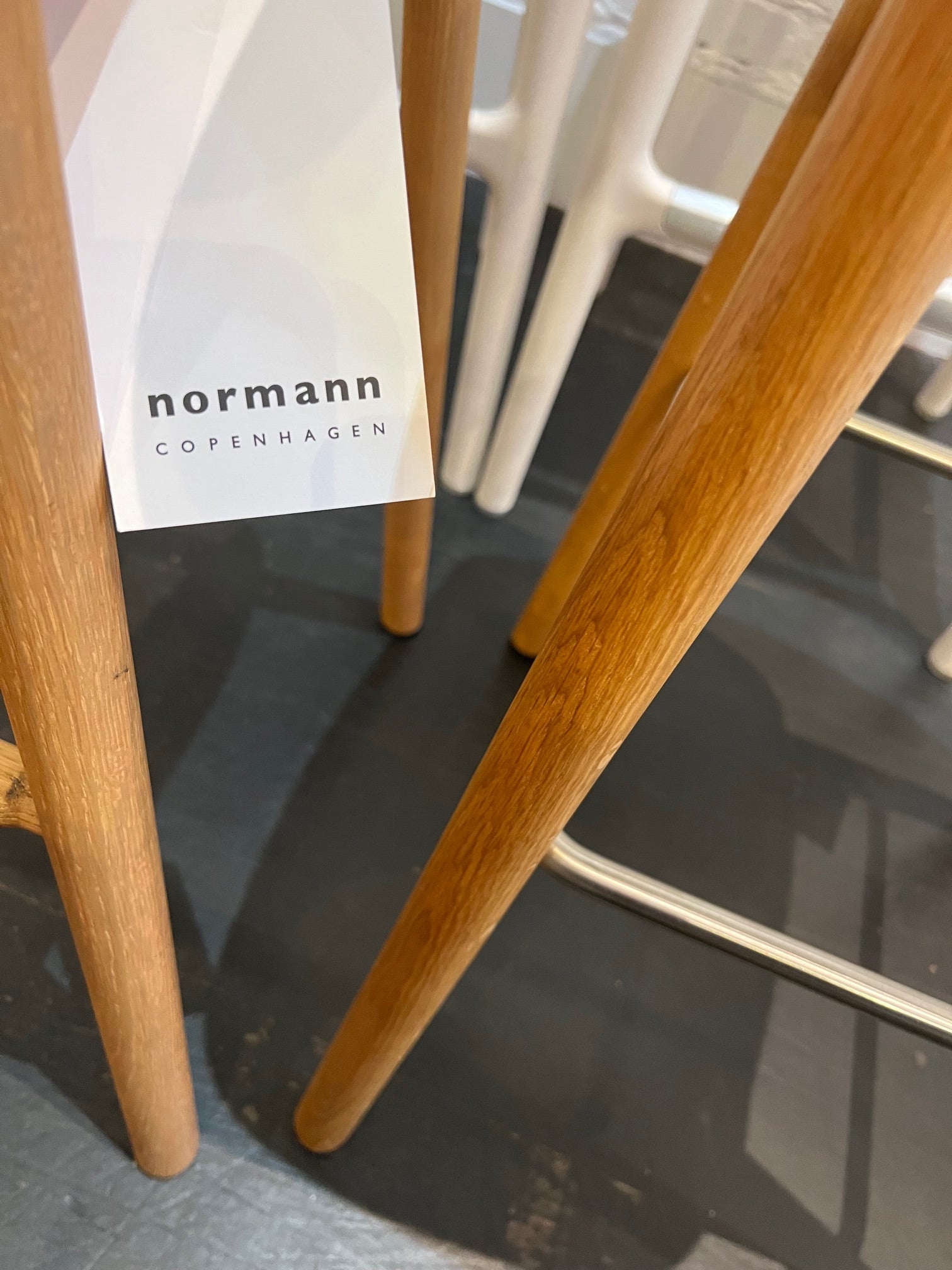 Form Bar stool oak legs*** MOVING SALE ***Set of 2