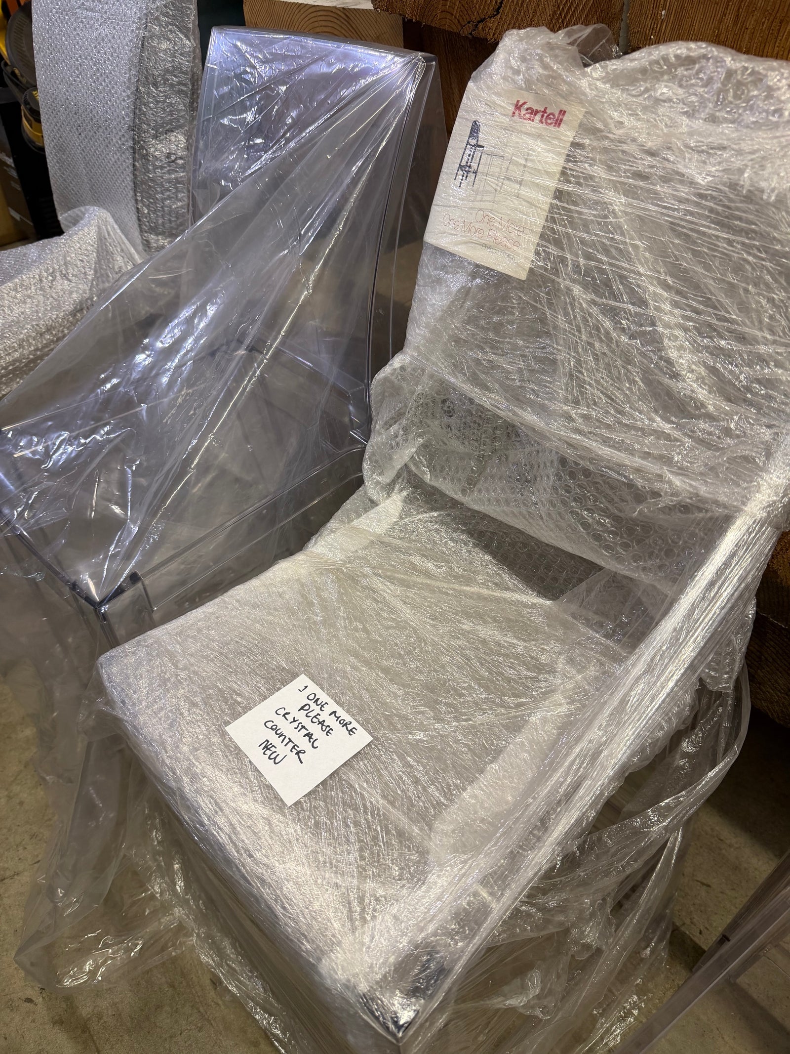 One More Please Counter Height ****Warehouse Sale****Crystal--SET of 4)
